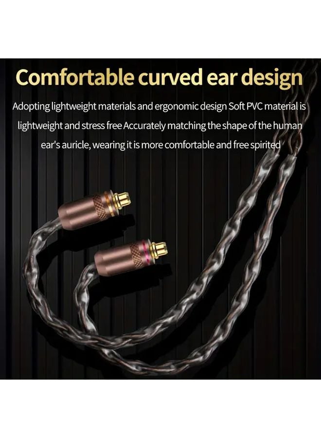 YYAudio كابل صوتي عالي الجودة 1.2 متر من نوع C إلى 0.78 ملم 2 دبوس جودة صوت HiFi - Image 4